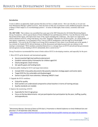 What challenges exist for early childhood care and education | PDF