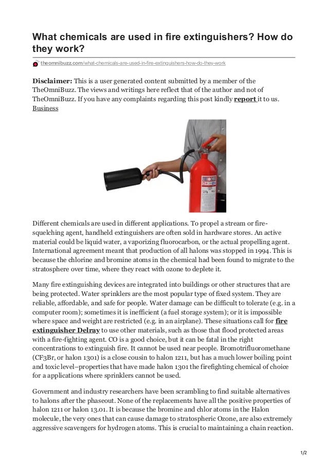 What chemicals are used in fire extinguishers How do they work.pdf
