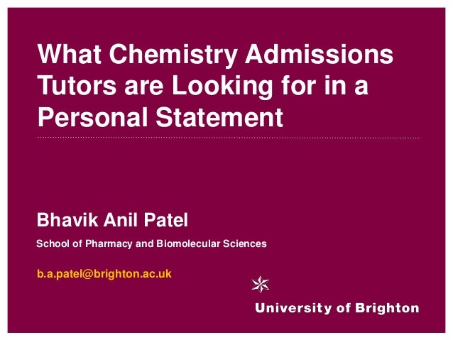 Pharmacy personal statement