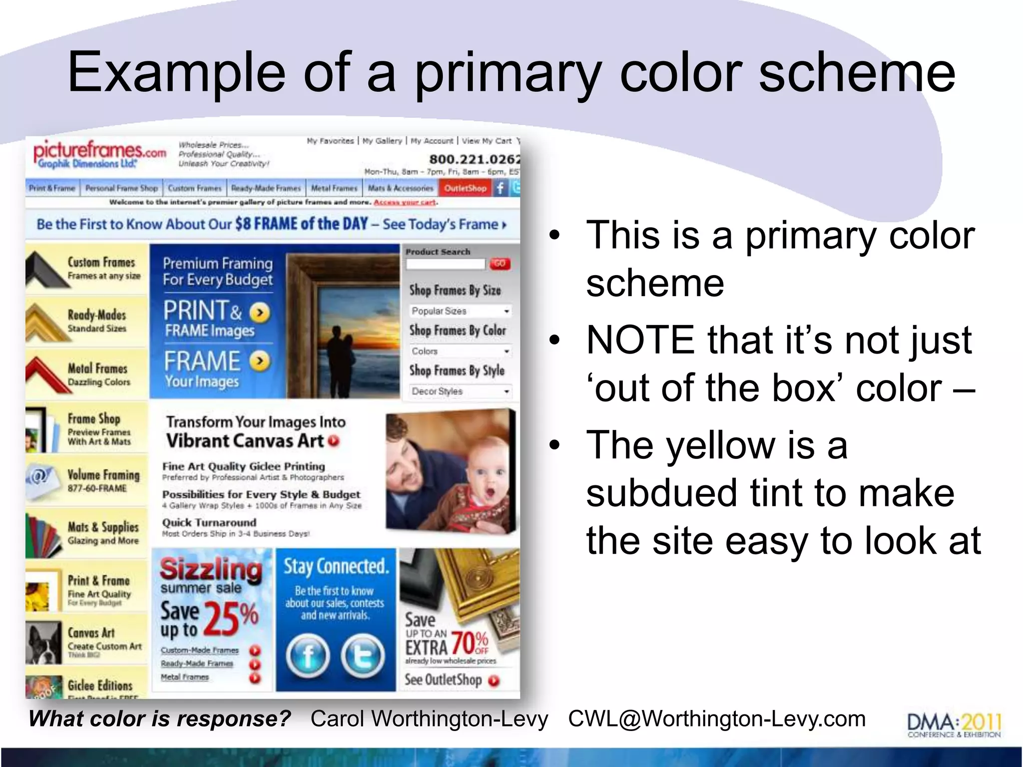 Primary and secondary colorsPrimary colors are red, yellow and blue – which look great togetherA secondary color scheme uses purple, orange and green – which also work well together