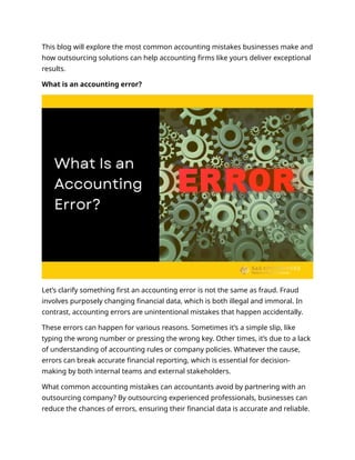 What common accounting mistakes can accountants avoid by partnering ...