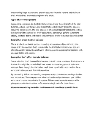 Transaction Mistakes What common accounting mistakes can accountants avoid by partnering ...