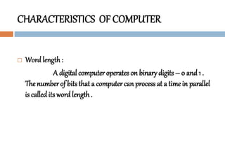 Introduction to Computer , types of computer,classification of computer ...