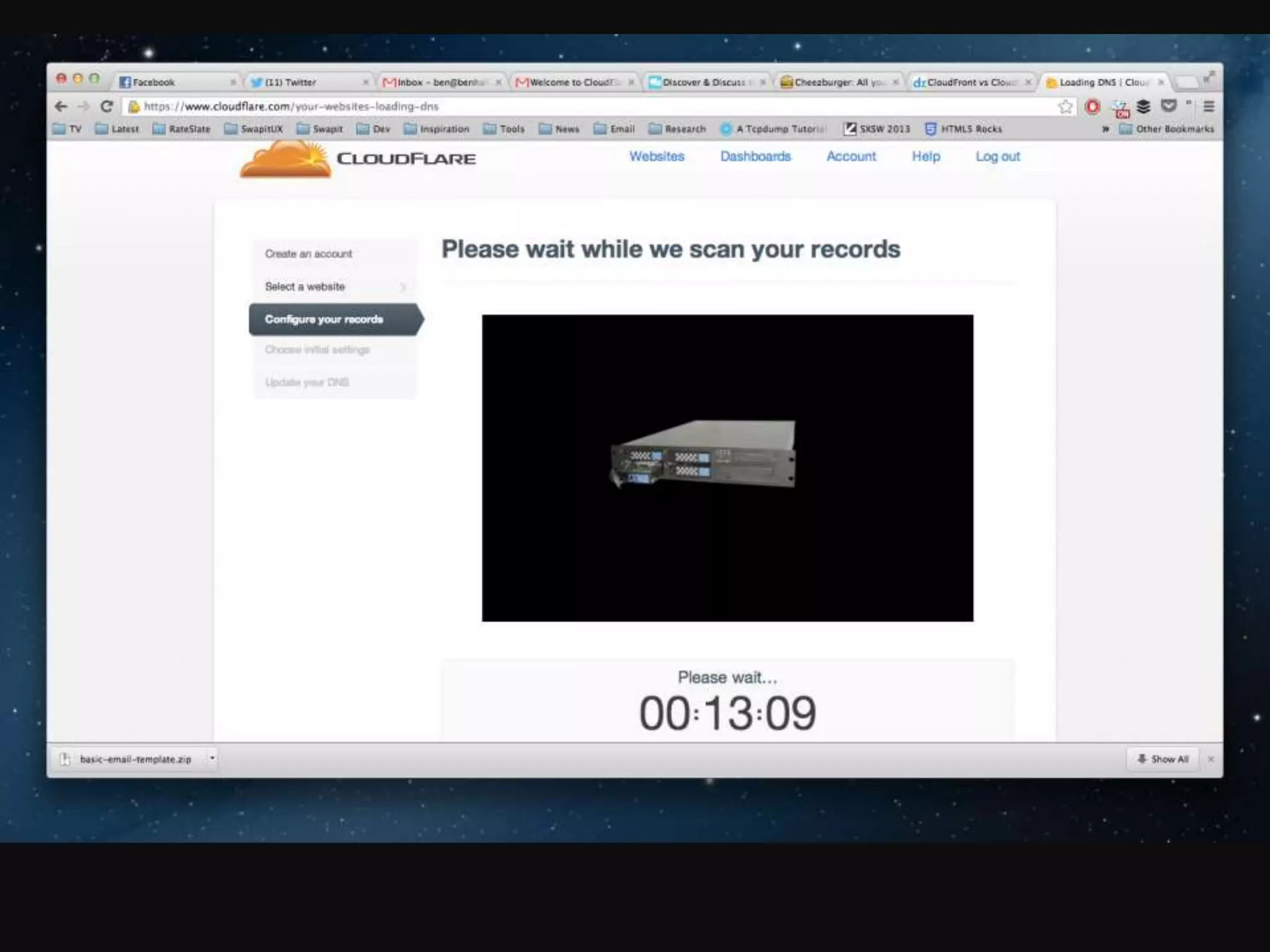 Progress bars – cloudf lare 
example 
 