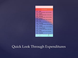 Quick Look Through Expenditures
 