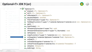 16
Optional<T> JDK 9 (or)
 