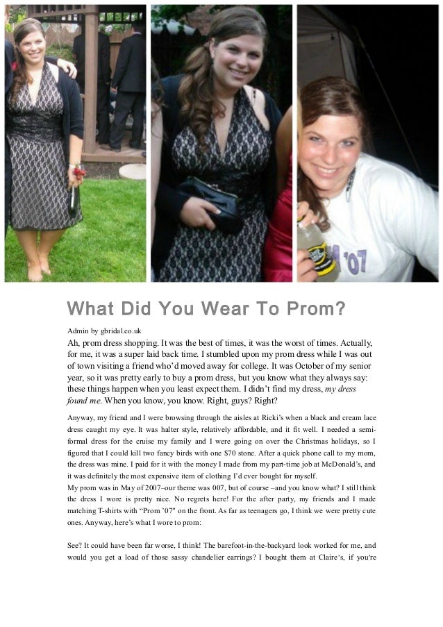 What did you wear to prom