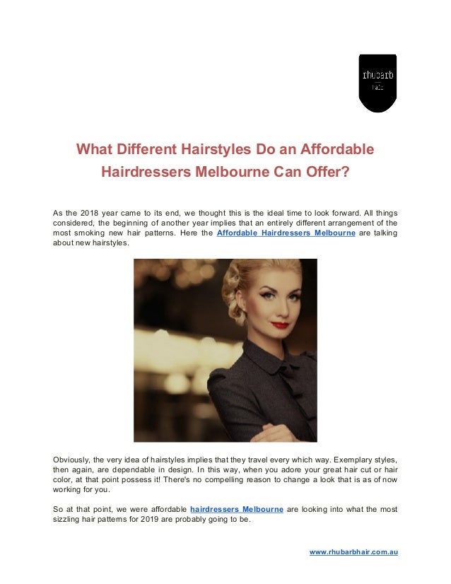 What Different Hairstyles Do an Affordable Hairdressers Melbourne Can
