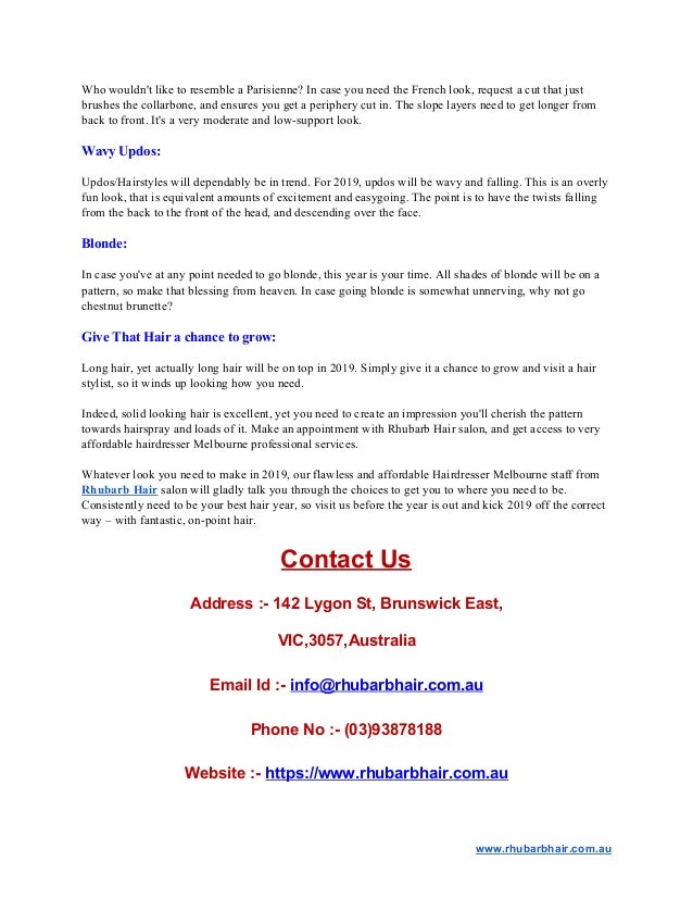 What Different Hairstyles Do an Affordable Hairdressers Melbourne Can