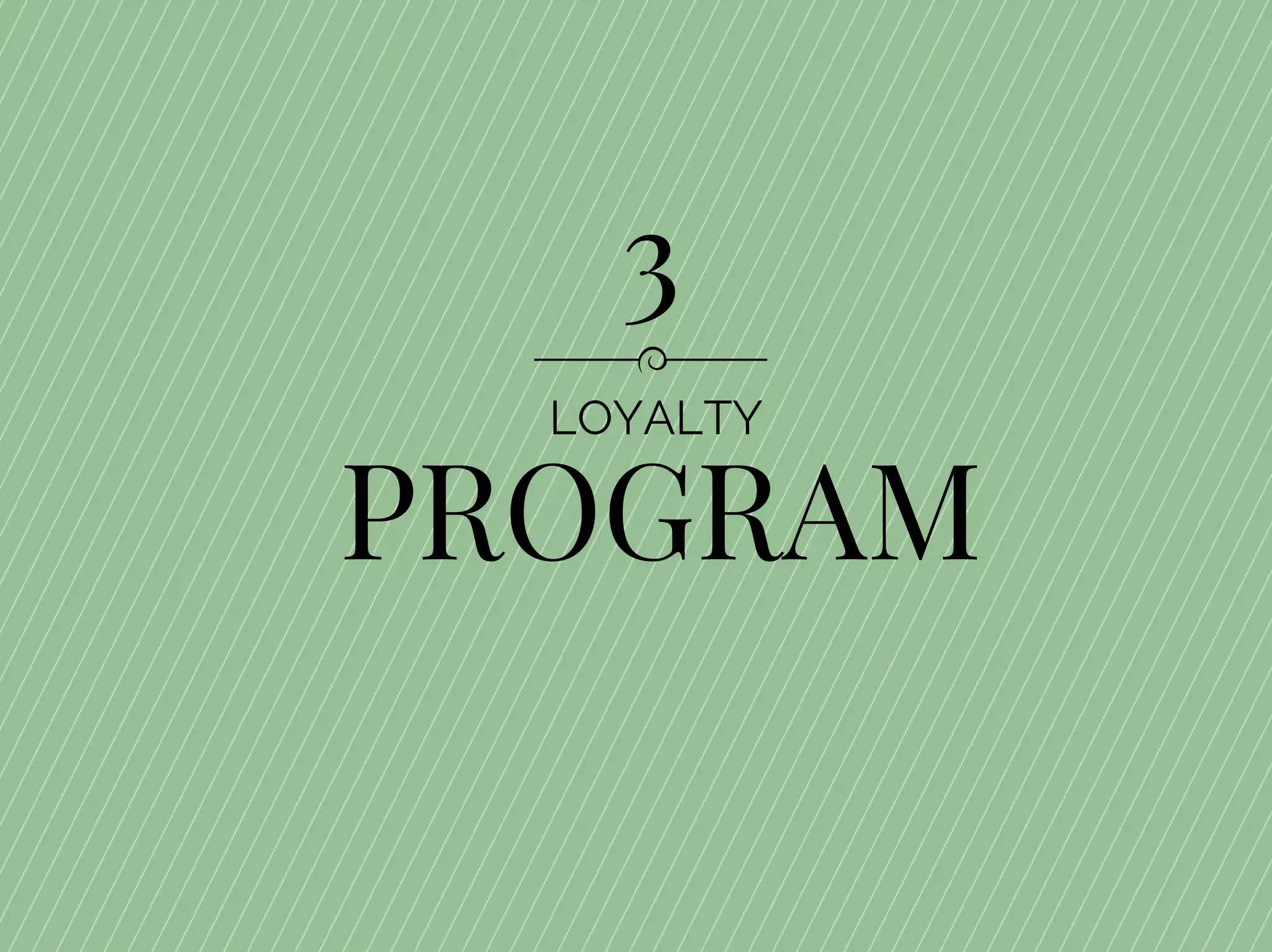 LOYALTY
PROGRAM
3
 