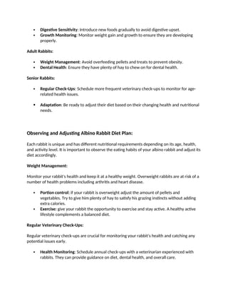 What do Albino Rabbits Eat: List of Foods for Albino Rabbits | DOCX