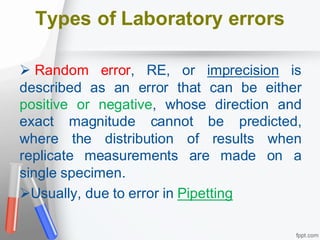 Labratory Error What do clinicians need to know about lab tests? | PDF