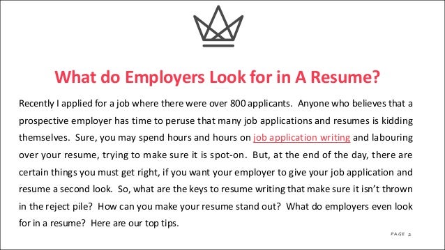 what do employers look for in a resume what do employers look for in a resumes