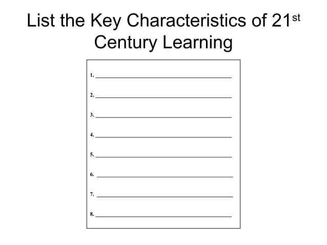 What does 21st Century Learning look like? | PPT