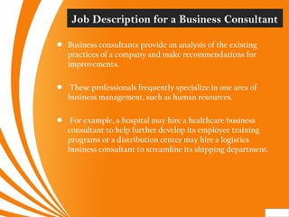 What Does a Business Consultant in Oklahoma do?