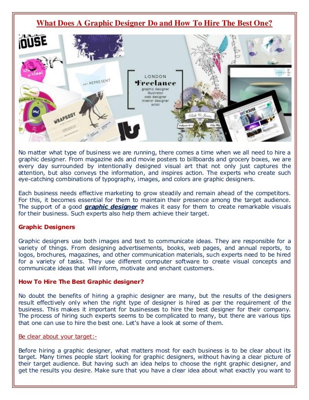 What Does A Graphic Designer Do and How To Hire The Best One?
