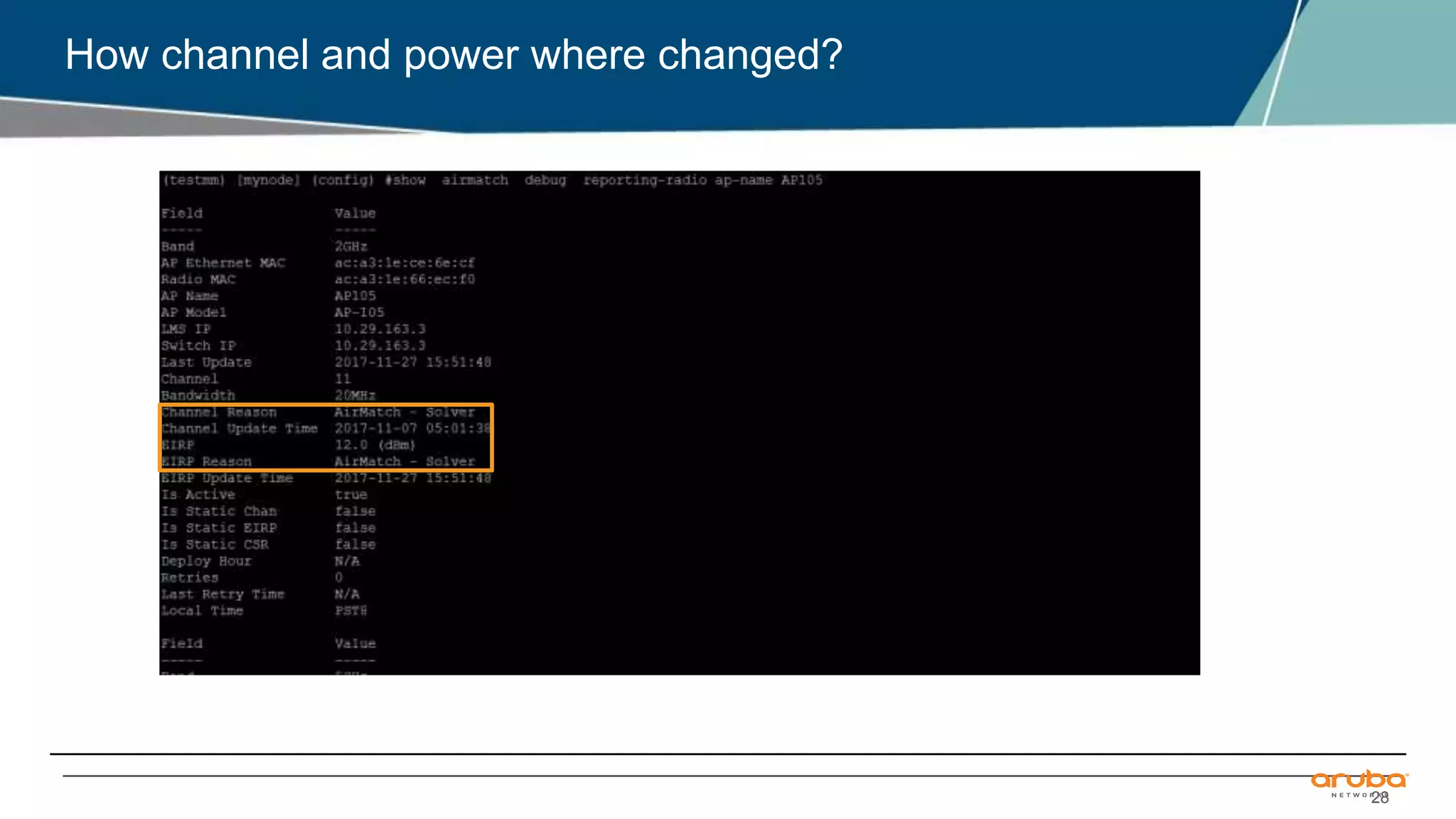 28
How channel and power where changed?
 