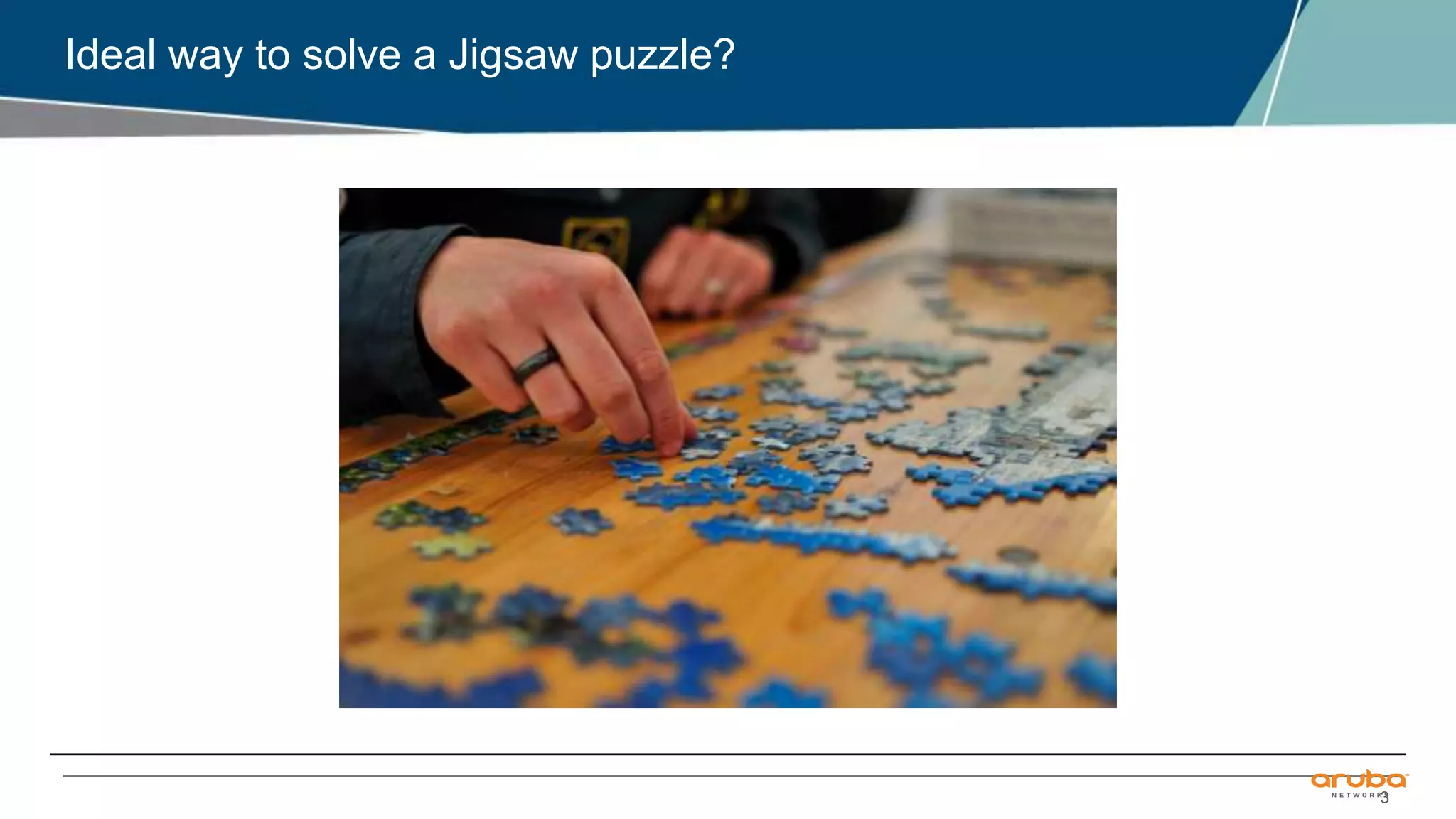 3
Ideal way to solve a Jigsaw puzzle?
 