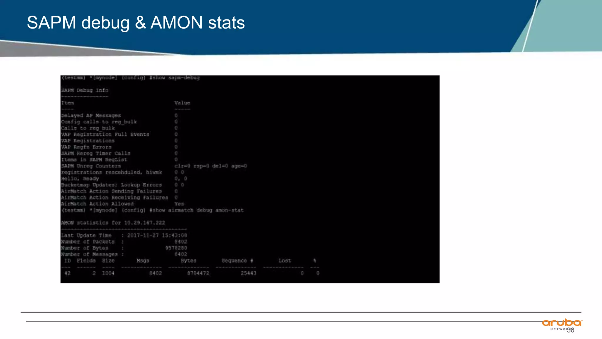 36
SAPM debug & AMON stats
 