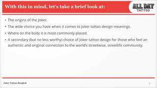 What Does A Joker Tattoo Symbolize