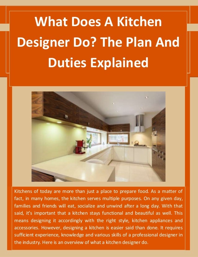 what does a kitchen designer do? the plan and duties explained what does a kitchen designer do? the plan and duties explained