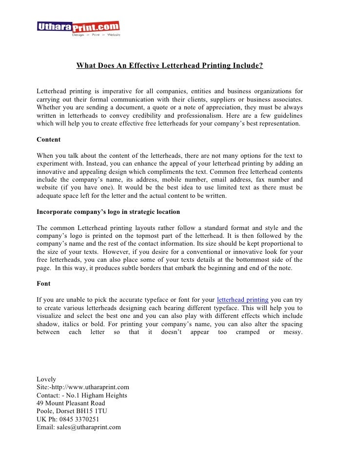 what is business letterhead
