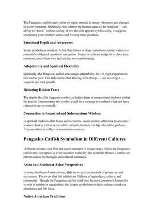 What Does a Pangasius Catfish Symbolize? Spiritual Guide | DOCX