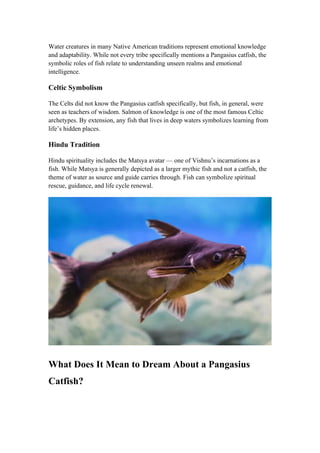 What Does a Pangasius Catfish Symbolize? Spiritual Guide | DOCX