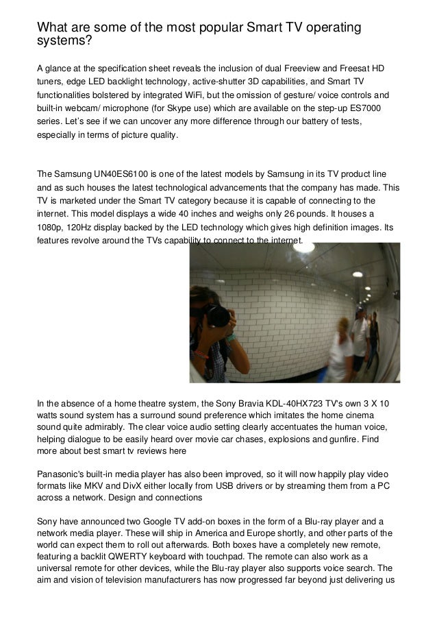 What are some of the most popular Smart TV operating systems?