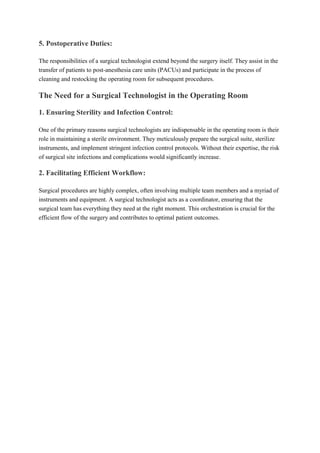 What Does a Surgical Technologist do. Explain the Roles and ...