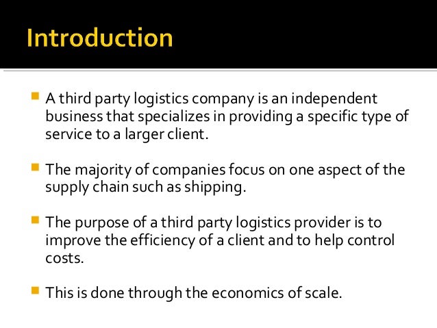 what is a logistics company