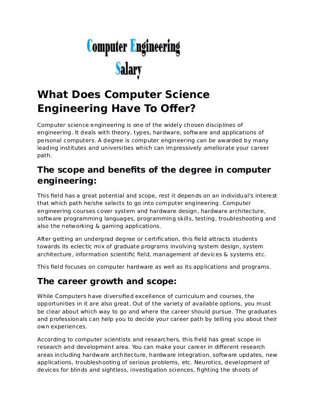What Does Computer Science Engineering Has To Offer