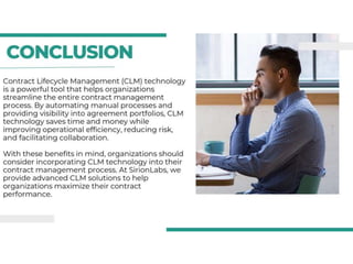 What does contract lifecycle management (CLM) technology do?