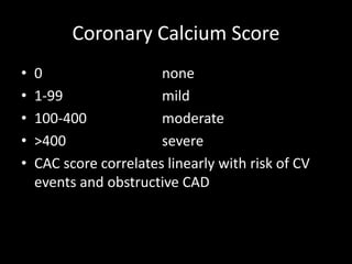 What does coronary calcium score mean? | PPTX
