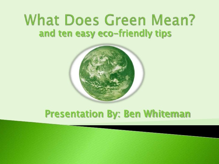 What Does Green Mean