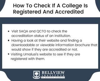 What Does it Mean for a College to be “accredited”? | PDF
