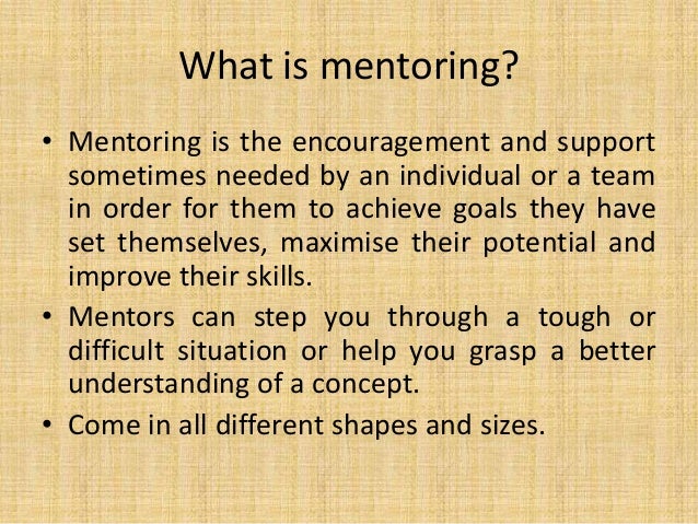 it mean be a mentor