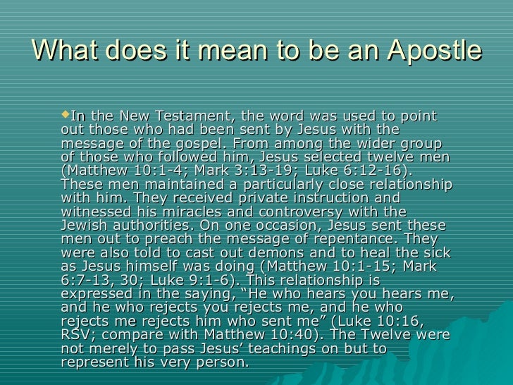 What Does It Mean To Be An Apostle What Does 3 728