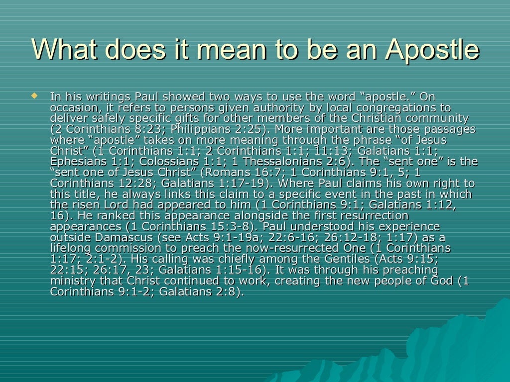 What Does It Mean To Be An Apostle What Does 5 1024