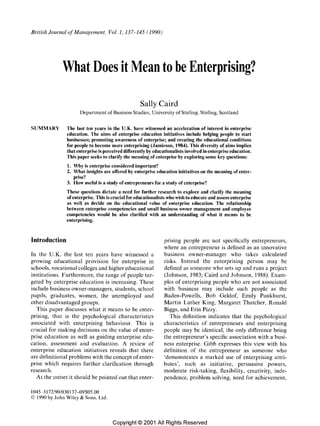 What does it mean to be enterprising
