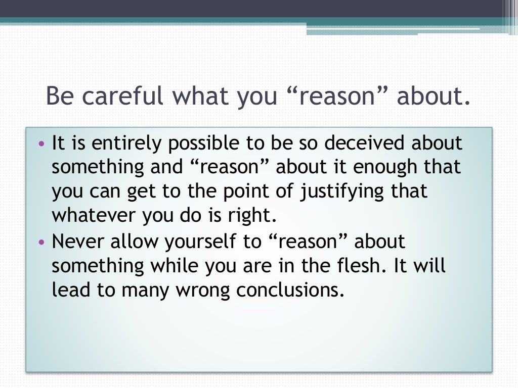 What Does It Mean "To Reason?"