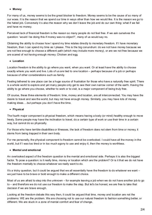 What Does It Really Mean To Be Free