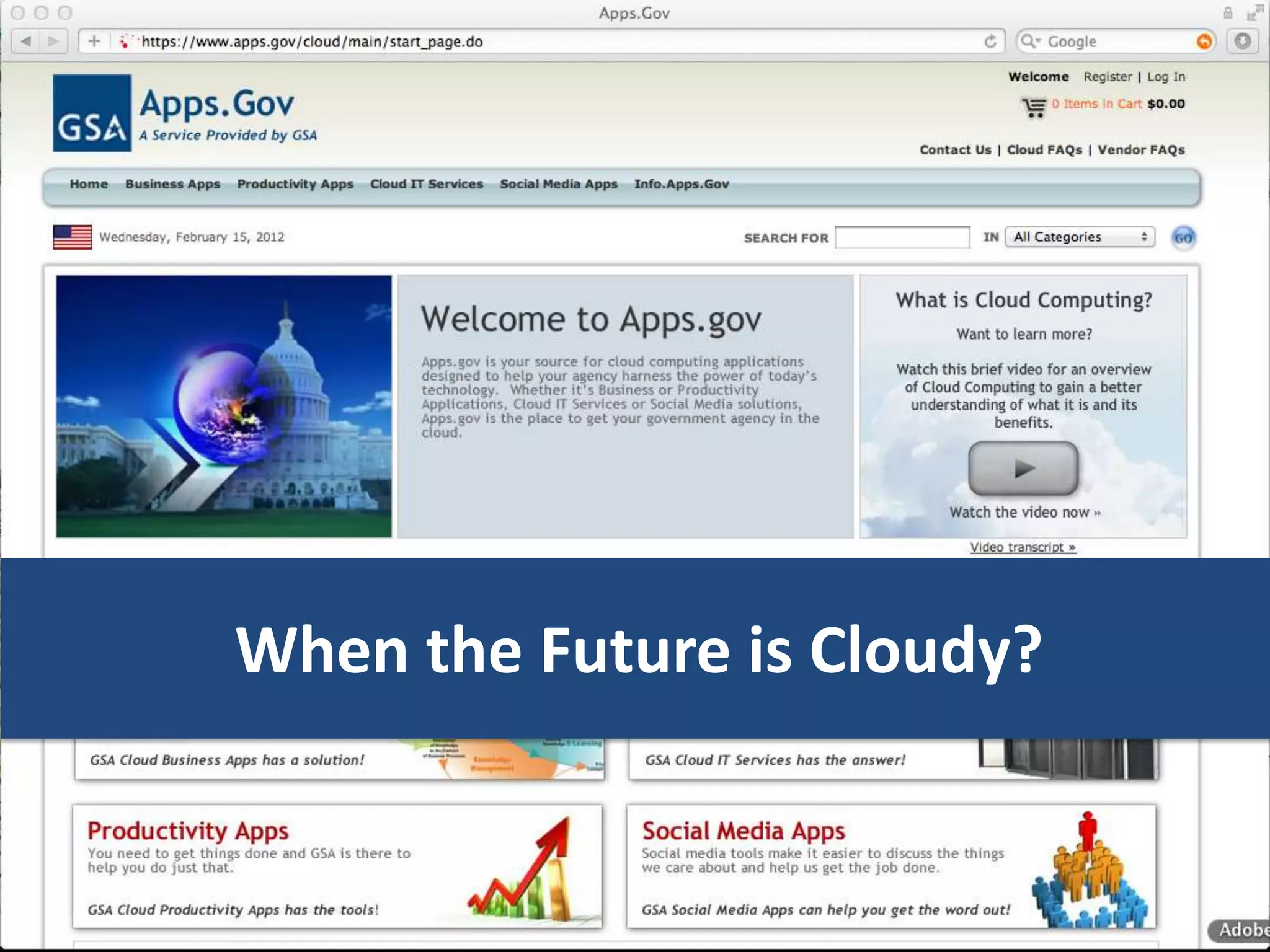 When the Future is Cloudy?
 