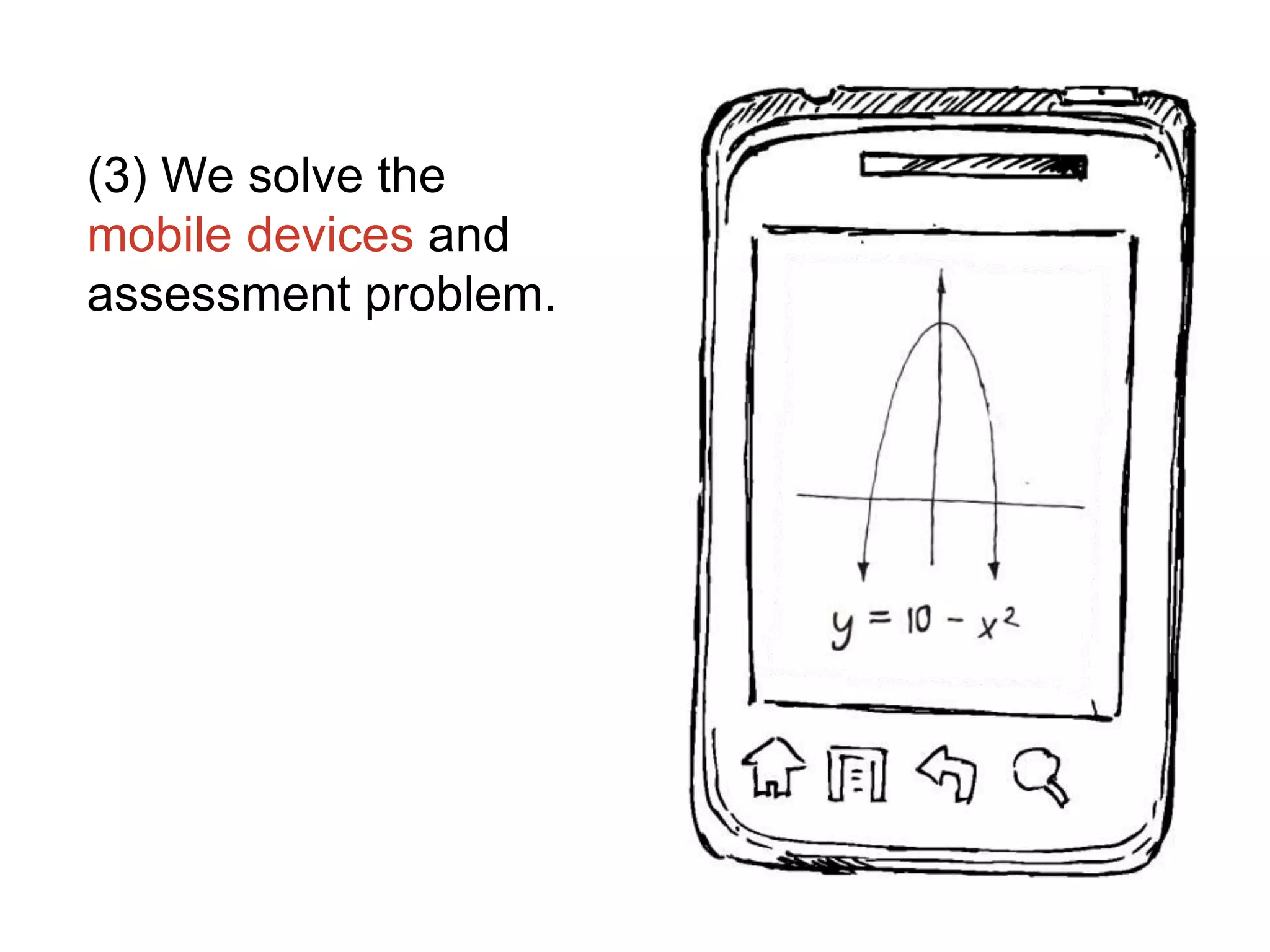 (3) We solve the
mobile devices and
assessment problem.
 