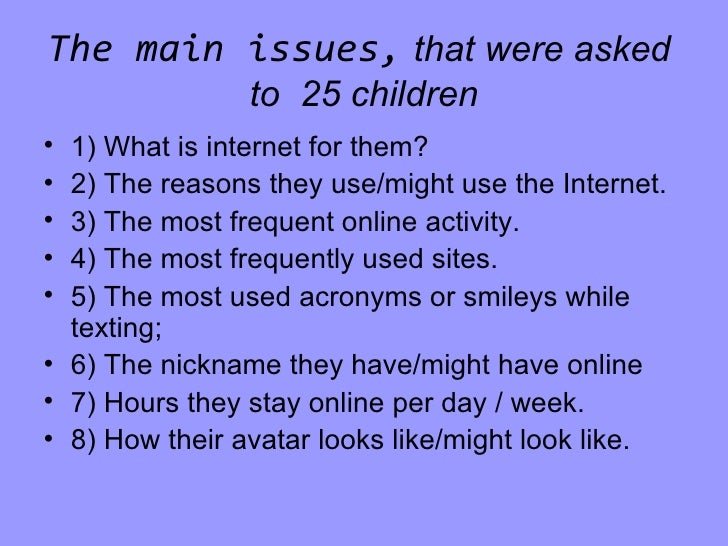 What does means for children (7