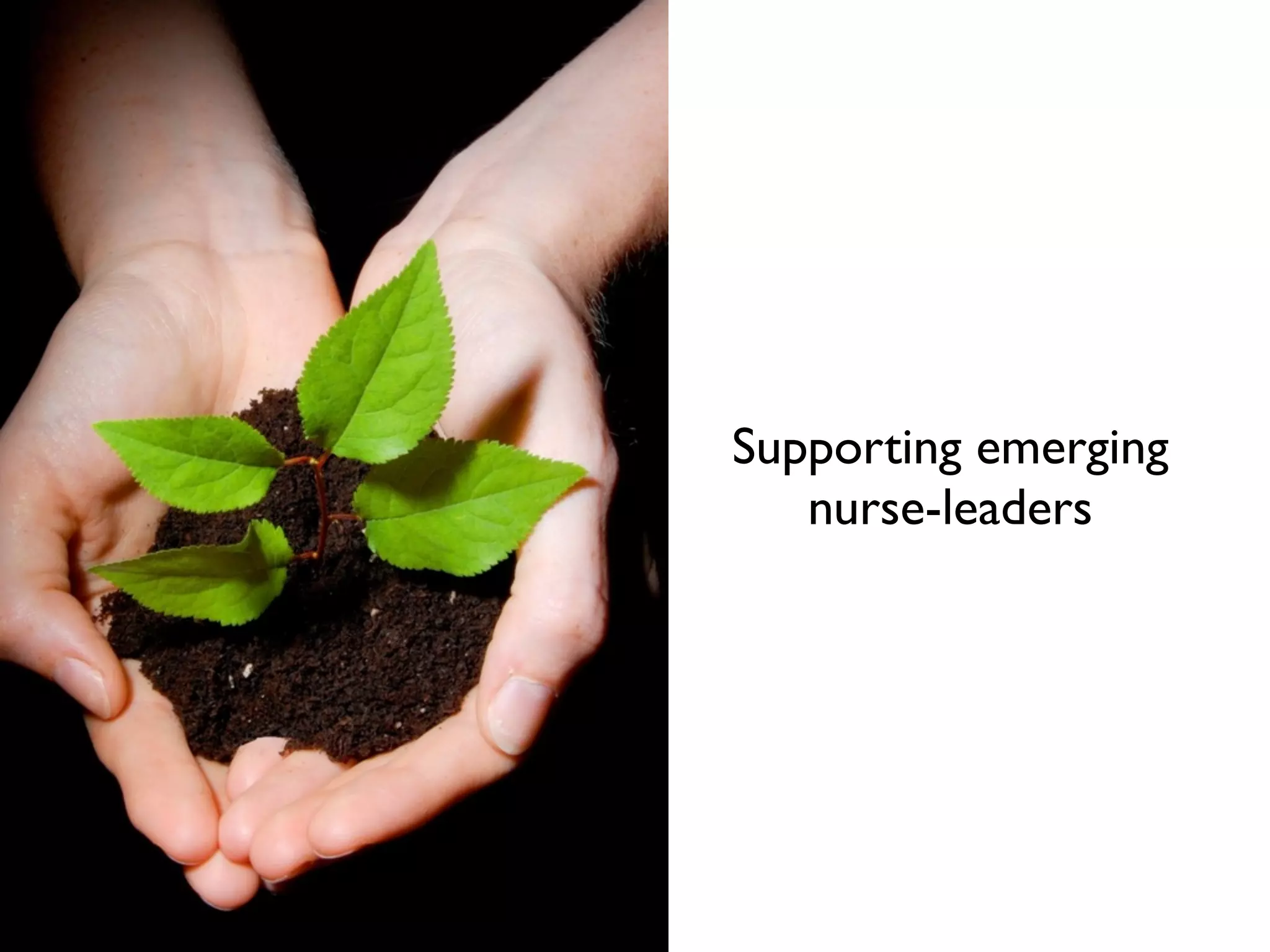 Supporting emerging
nurse-leaders
 
