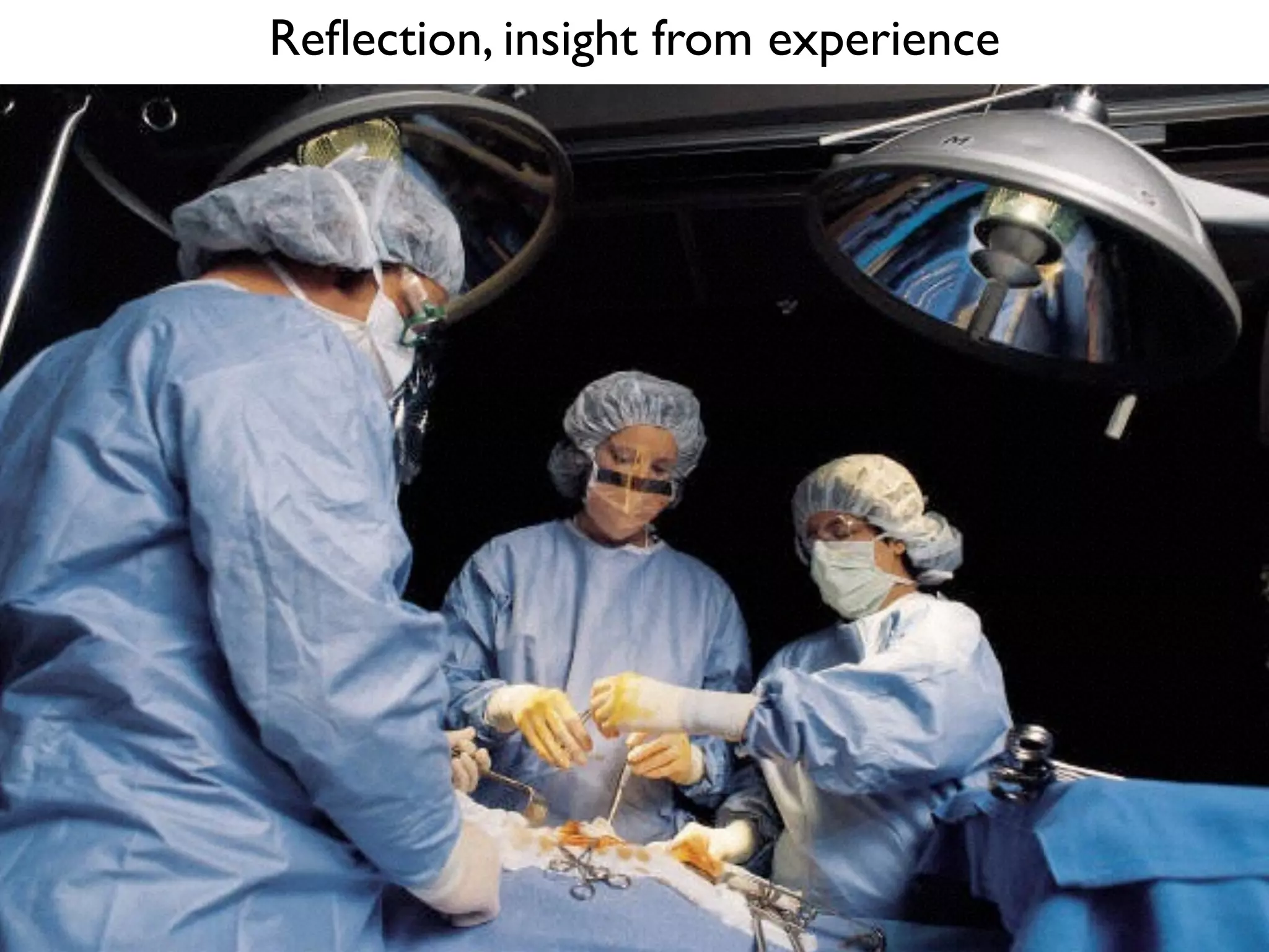 Reﬂection, insight from experience
 