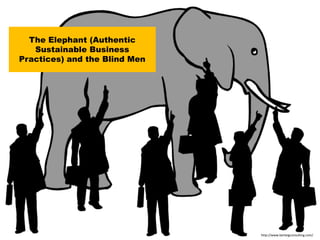 The Elephant (Authentic
Sustainable Business
Practices) and the Blind Men
http://www.berteigconsulting.com/
 