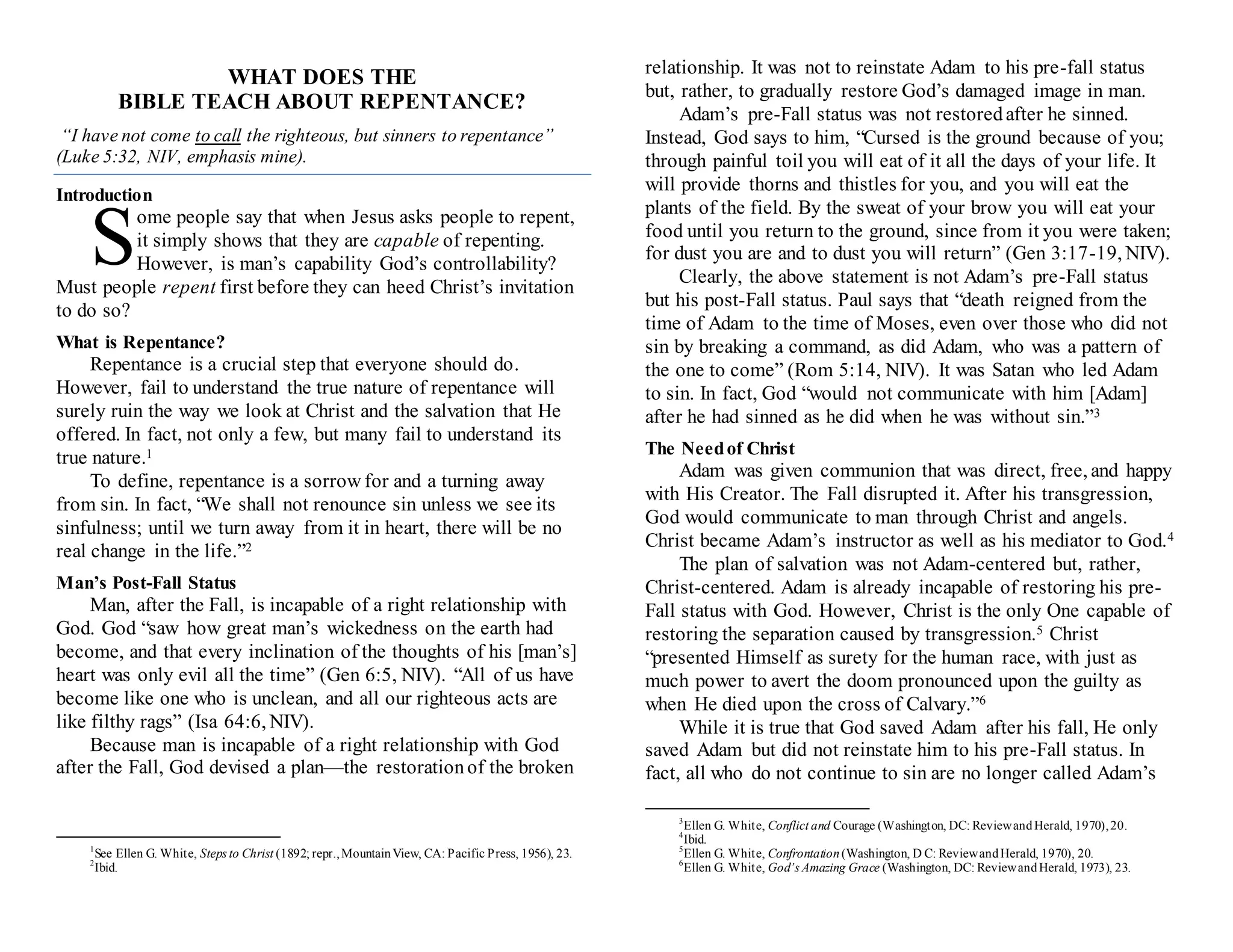 What Does The Bible Teach About Repentance