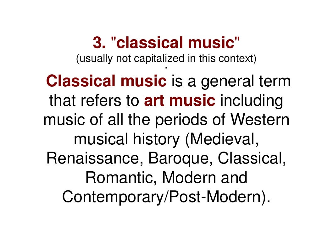 What does the word “classical” mean